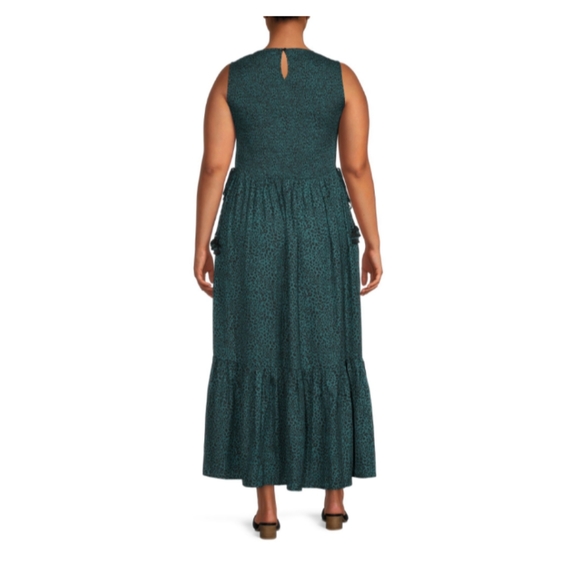 NWT Terra & Sky  Tank Dress Size 2X Teal w/Black Print - Picture 4 of 7